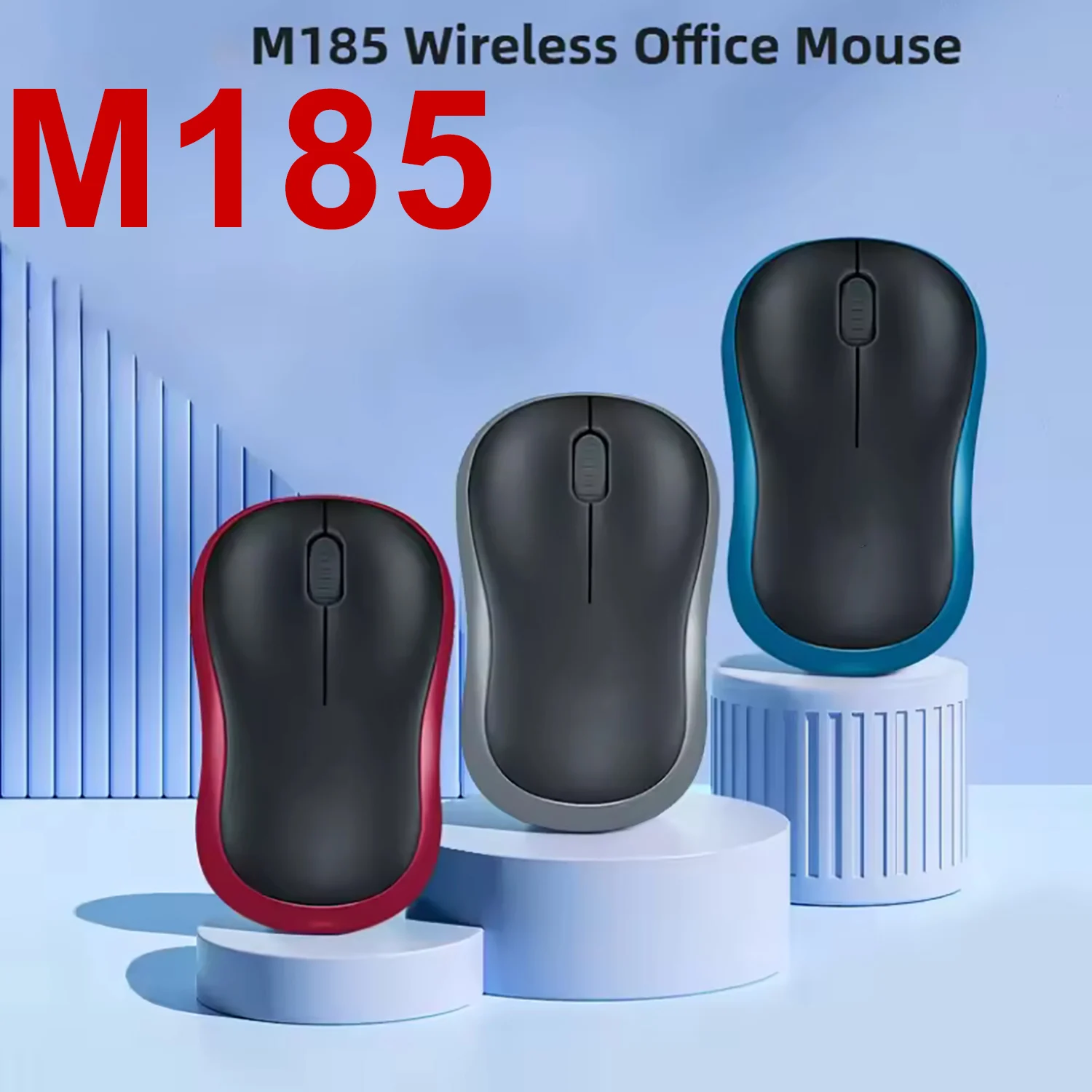 

M185 Wireless Mouse 2.4Ghz USB 1000DPI Mice USB Receiver Mute Optical Navigation Mice for Mac Os Chrome Window 10/8/7