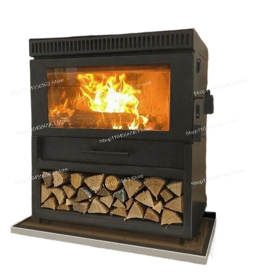2025 New Real Flame Wood Fireplace - Home Indoor Heating Stove for Living Room, Rural, Cottage, Decor