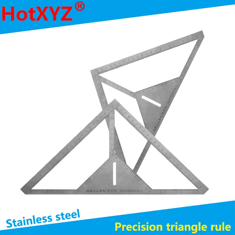 HotXYZ Multi-function Floor Drain Ruler Precisely Triangle Ruler Stainless Steel Durable Angle Craftsman Flower Pattern Tile