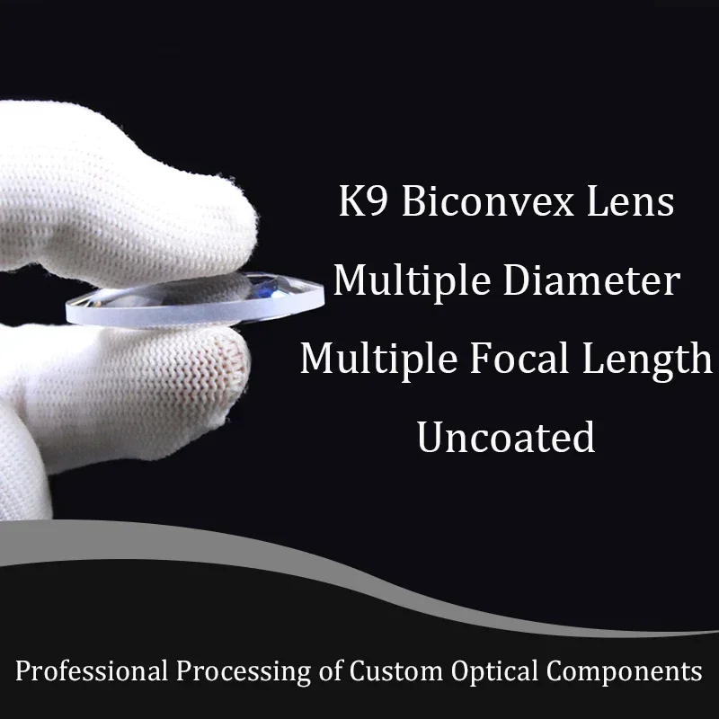 High-Quality K9 and BK7 Biconvex Lenses with Various Diameters for Bracket Mounting