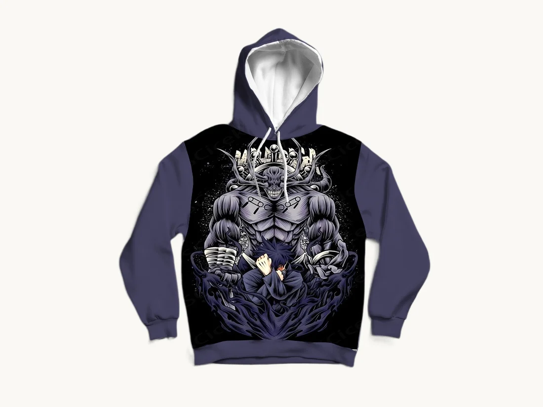 Hoodie Anime Bertema Perang Sihir, Naruto, dan Pembasmi Iblis, Cetak 3D, Musim Gugur dan Musim Dingin, Ukuran Besar untuk Dewasa dan Anak-Anak