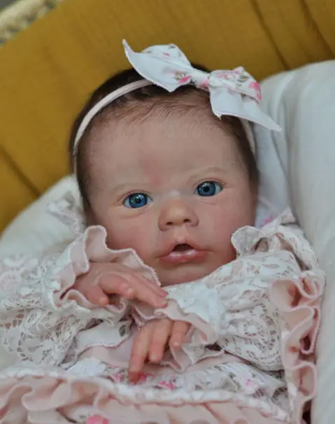 NPK 19inches Reborn Primrose Asleep/Awake Doll Kit Limited Edition Blank Mold Fresh Color Kit with Cloth Body