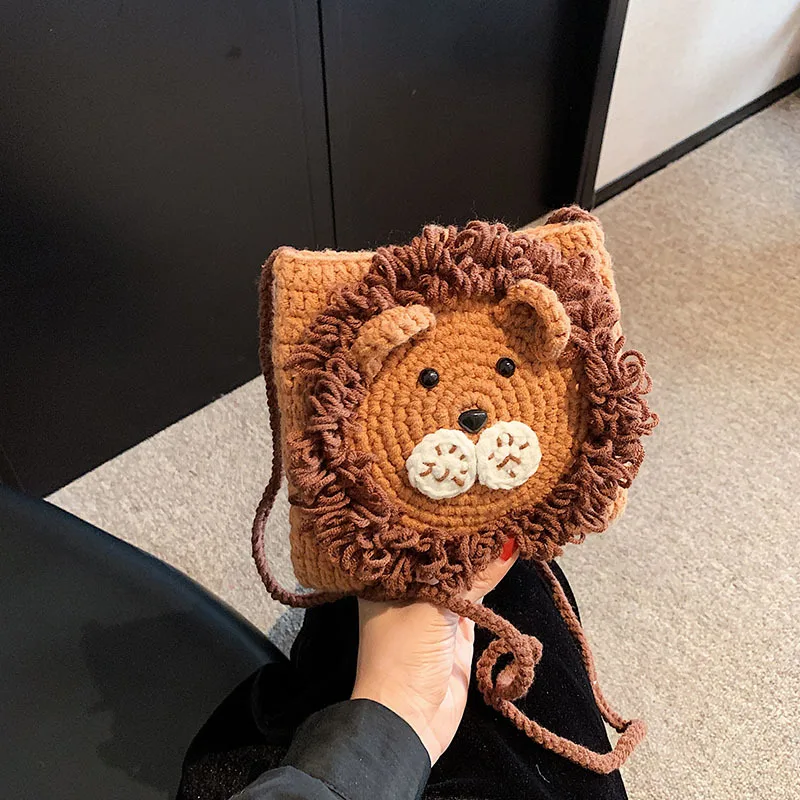 Children Messenger Bag Knitted Bag Children Cartoon Shoulder Bags Mother Kids Bags for Girl Women Bags Wallet Bolsas Para Niños