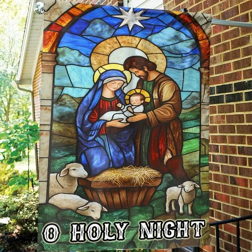 Christmas Jesus Nativity O Holy Night Garden Flag Christian Nativity House Flag IIX WZZ