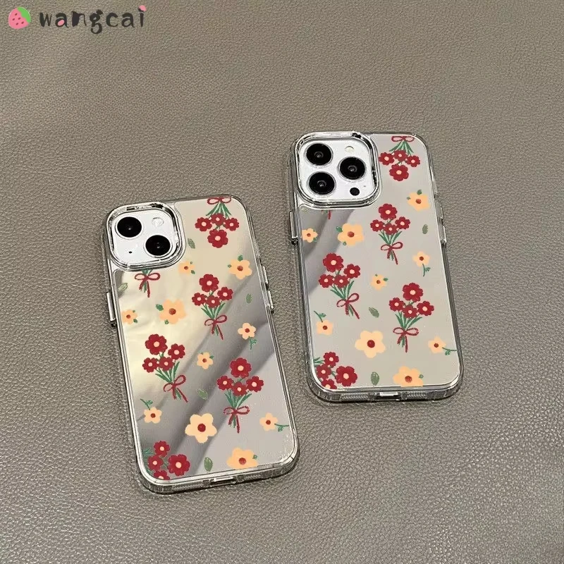 حافظة لهاتف هواوي نوفا 13 برو ميت 70 برو بلس هونور 300 Ultra GT X60i X9C X8B X8A ماجيك 7 برو لايت حافظة هاتف مرآة زهرة غطاء ناعم #5