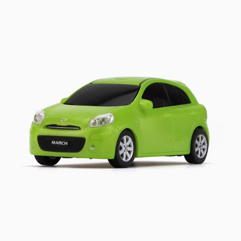 Original Plastic 1:43 Scale Dongfeng Nissan MARCH Green Car Model Static Collection Decorated Christmas Gifts Holiday Gifts Toys