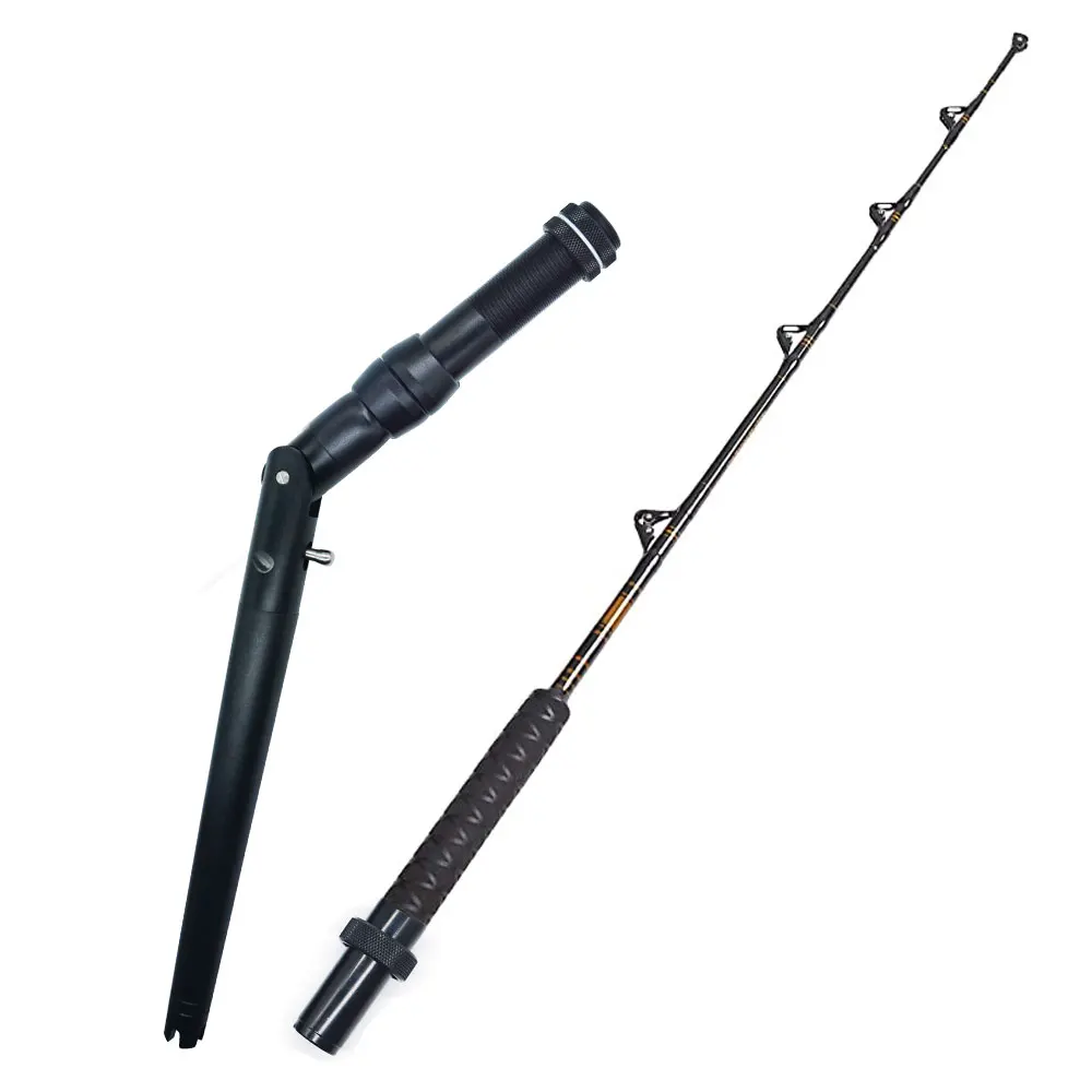#Adjustable Aluminum Trolling Fishing Rod with Straight Bent Handle 2# 4# Bidirectional Adjustment for River Fishing