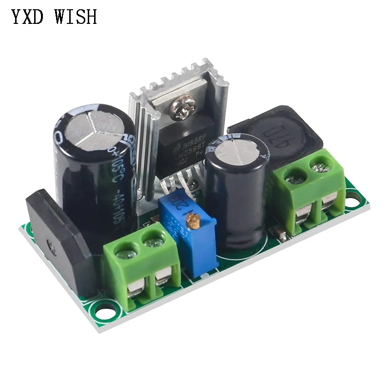 10pcs AC/DC to DC Buck Step Down Converter Module LM2596HV 3.3V 5V 6V 9V 12V 24V DC 5V-50V Adjustable Step-Down 3A Power Supply