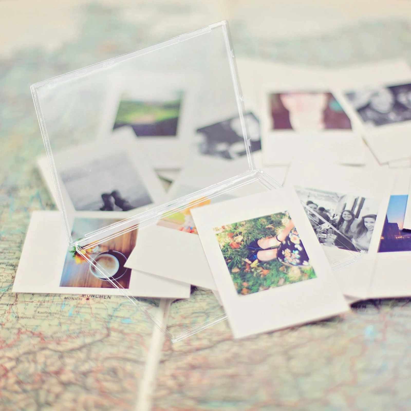 

10Pcs Card Box Acrylic Clear Hard Protector for Game Trading Business Cards Reusable Waterproof Anti-Scratch Display Case