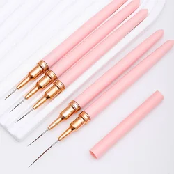 5pcs Nail Art Pen Set Brushes Set Elongated Lines Striping Drawing UV Gel Painting Nail Design Pen Professional Manicure Tool