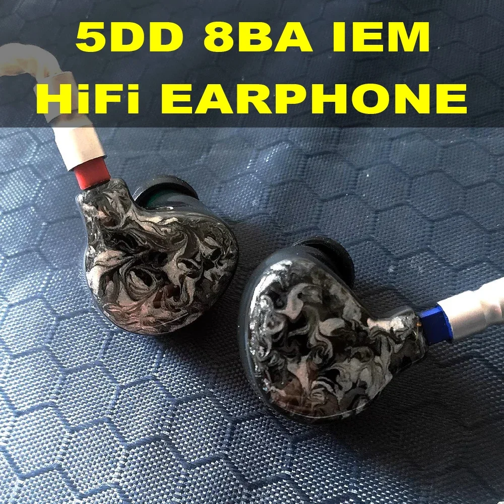 

5DD 8BA Наушники IEM Hi-Fi Наушники-вкладыши Монитор Наушники Гибридные наушники Проводные наушники 2-контактный съемный кабель Гарнитура 4,4 мм