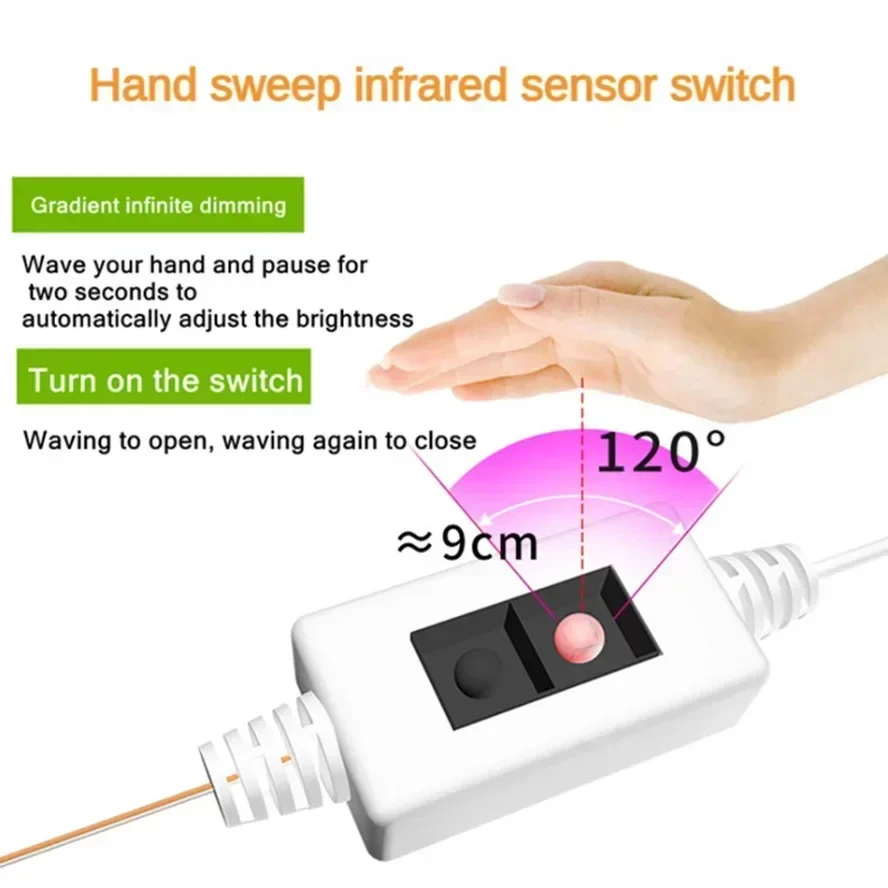 USB Touch Switch Dimmable 5V LED Waterproof Grow Light Full Spectrum Plant Light Grow Strip Phyto Lamp Vegetable Seedling Grow