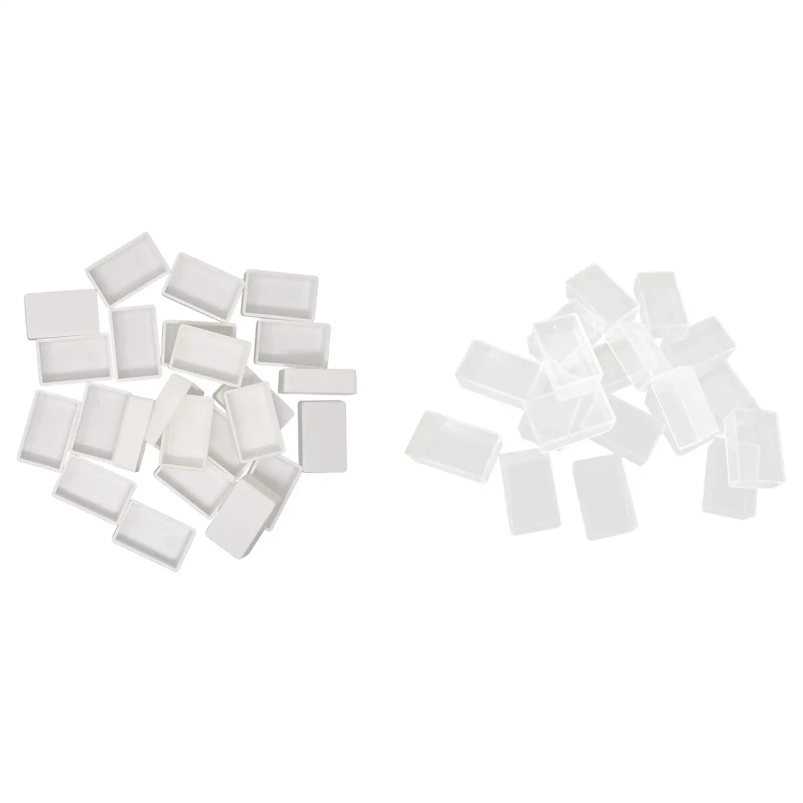 30x sartenes de acuarela de pintura vacías, cajas portátiles de sartenes de paleta de colores de agua para adultos, paleta de acrílicos de aceites Gouache