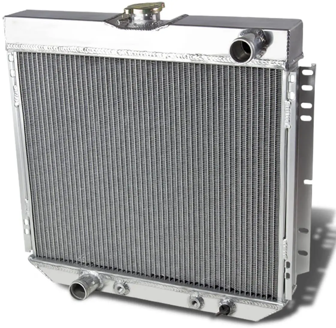 3 Row Aluminum Radiator Compatible For 1966-1970 Ford Mustang Falcon Torino Fairlane Comet Cougar