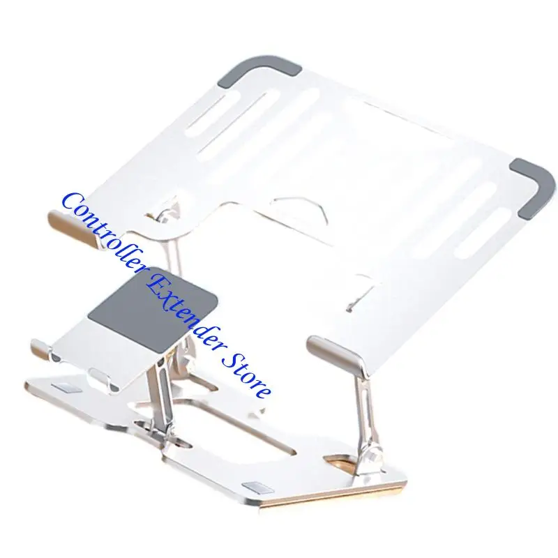 

N84B Foldable Alloy Steel Laptop Slip proof Base Adjustment Height For Desk Use