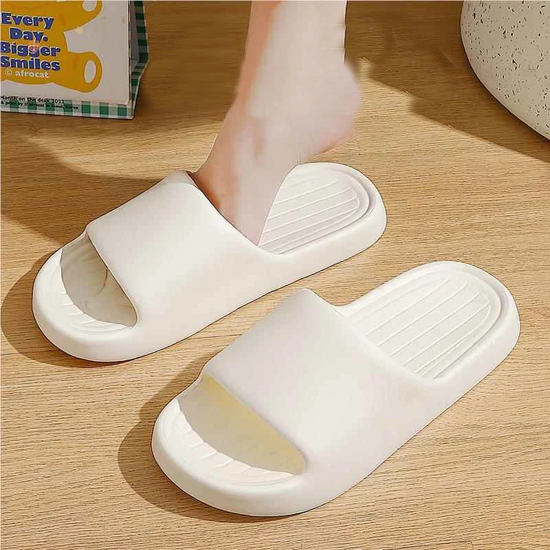 

Summer Beach Flip Flops Flat Sandals Soft Sole Eva Home Slippers Women Indoor Mute Non Slip Bathroom Slides Woman Lightweight