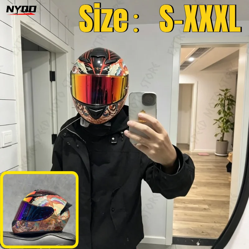 Large Size Range Full Face Motorcycle Helmet Up To XXXL Specifically Designed for A Comfortable Fit for Riders with Larger Heads