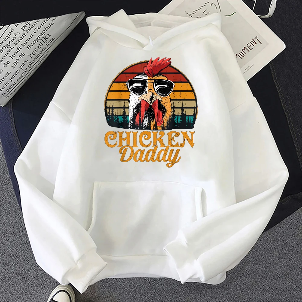 Mens Chicken Daddy Vintage Poultry Farmer Funny Fathers Day Hoodie Tee Ropa Mujer Clothes Custom Printed Hoodie Men Clothing