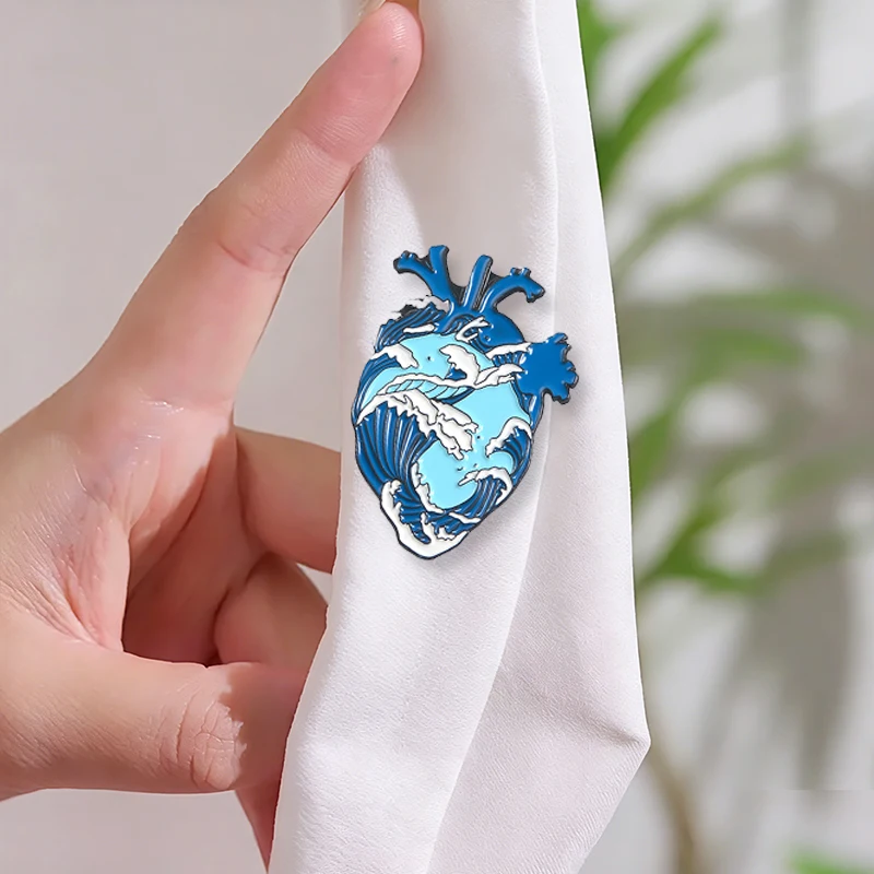 Medizinische Lunge Gehirn Emaille Pins Kreative Orgel Herz Revers Broschen Abzeichen Cartoon Schmuck Ärzte Krankenschwestern Geschenk für Freunde – Detail 3