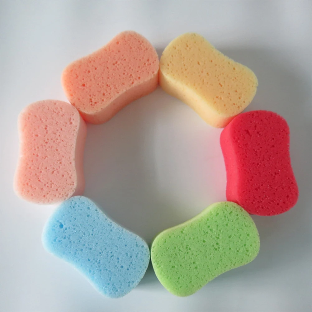 

6 PCS Auto Washing Sponge High Density Car Sponges Porous Cleaning Bone Design Vehicle