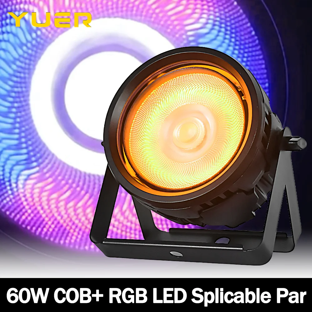 

YUER 60W COB LED Par light IP66 Waterproof Seetronic connector Wall wash effect DMX512 for DJ disco Wedding party Club Stage