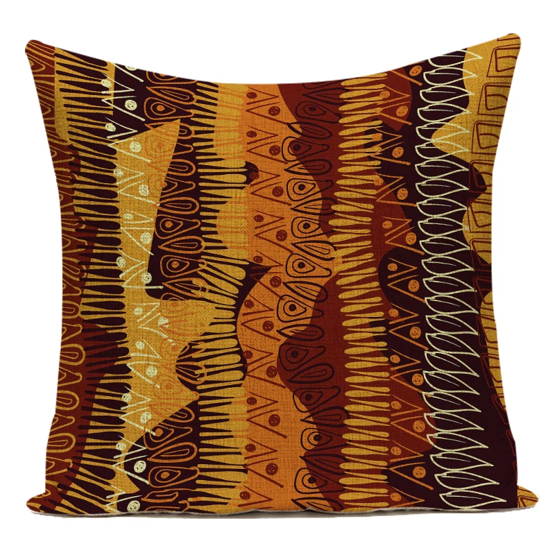 African Tribal Culture Cushion Cover Africa Women Throw Pillow Case for Sofa Car Chair Africa Life Pillow Covers Home Decor