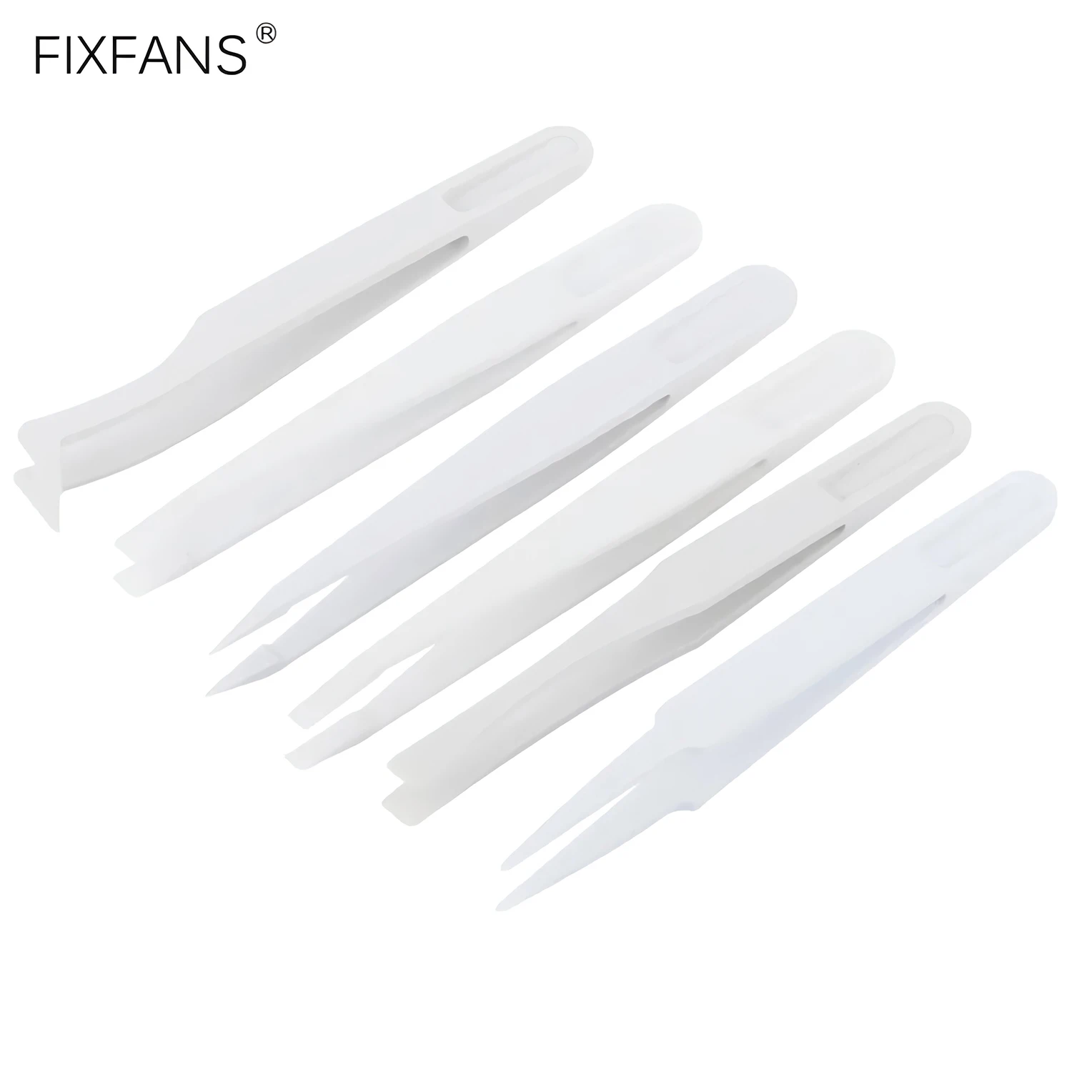 6Pcs Precision Plastic Tweezers Kit Anti static ESD Tweezers Set Clamping Pliers for Electronics Craft DIY Repair Tool