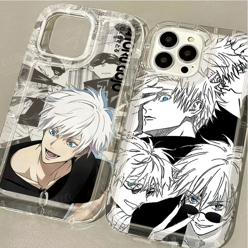 Silicone Protective Phone Case for iPhone 15 14 13 12 11 Pro Max XR XS X 8 7 6 6S Plus SE 2020 Jujutsu Kaisen Gojo Satoru Cover