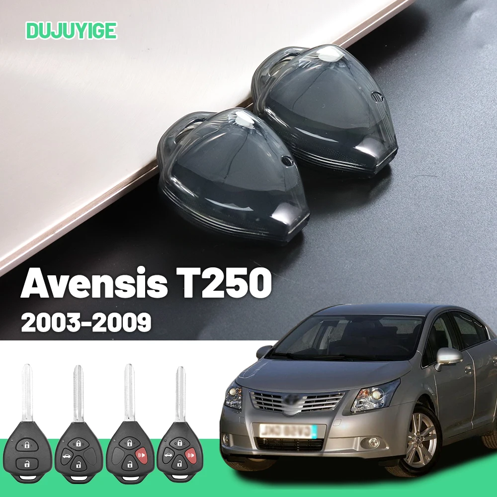 

Прозрачный чехол для ключей из ТПУ для Toyota Avensis T250 2003-2009, защитный чехол для брелока, автомобильные аксессуары 2004 2005 2006 2007 2008