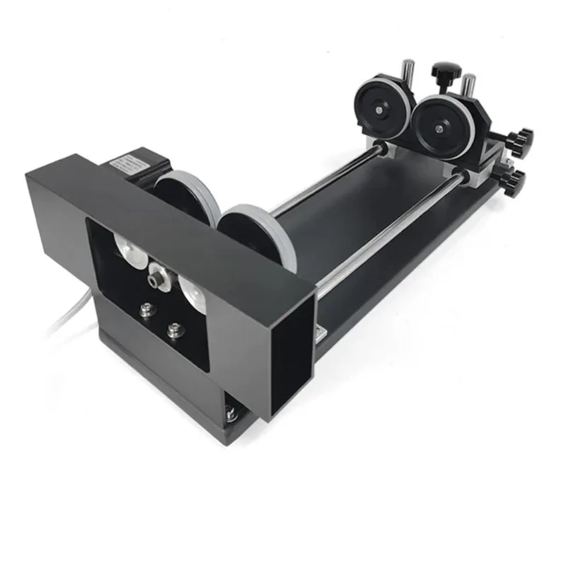 Telescopic Rotary Axis for Laser Engraver AC 220V Roller Type with Adjustable Length Diameter 15KG Load 57 Stepper Motor
