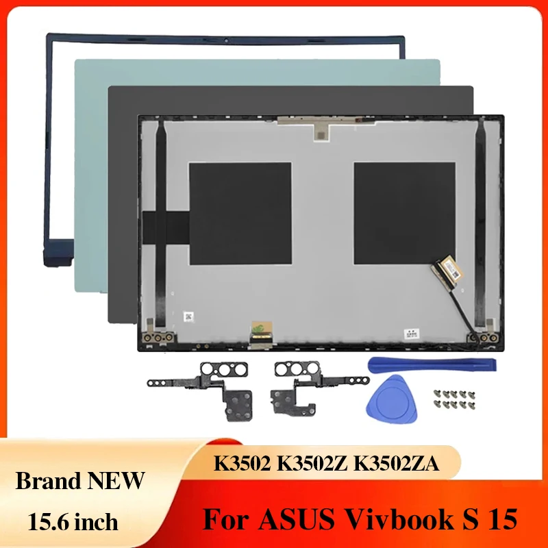 Notebook Screen LCD Back Cover Front Bezel Hinges Laptop Accessories For ASUS Vivobook S 15 K3502 K3502Z K3502ZA Laptops Case