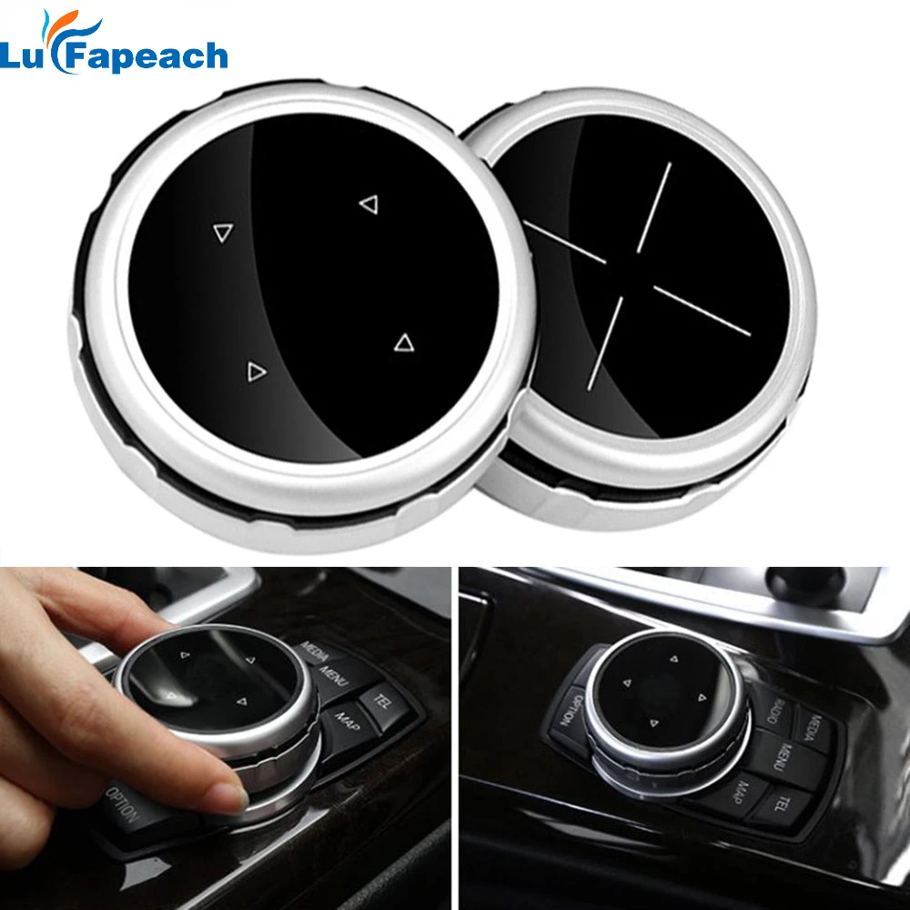 Car Multimedia Buttons Trim Cover Sticker For BMW 1 2 3 5 7 Series X1 X3 X5 X6 F25 F30 F10 F11 F07 E90 E92 E70 E71 F01 F20 F22