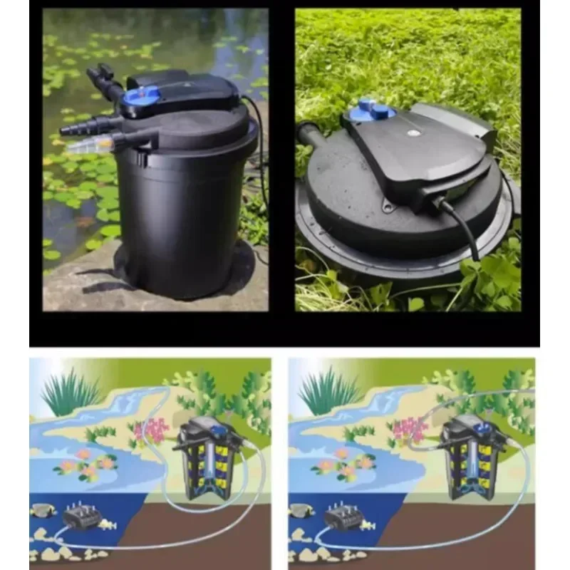 

Upgrade Electric Electric Fish Pond Filter Water Circulation System Koi Pond Outdoor Large External Filter Bucket Pool Purifier