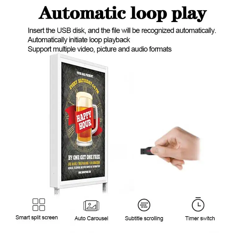 VETO 43-75 Inch Androids Outdoor Floor Standing Digital Signage Waterproof Advertising LCD Display