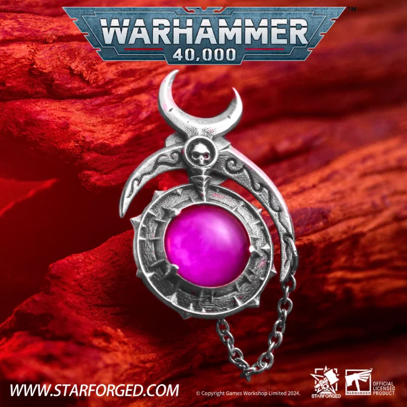 Starforged Genuine Warhammer 40K Game Peripherals Fane of Slaanesh Earring S925 Couple Accessories Earrings Collectible Gifts