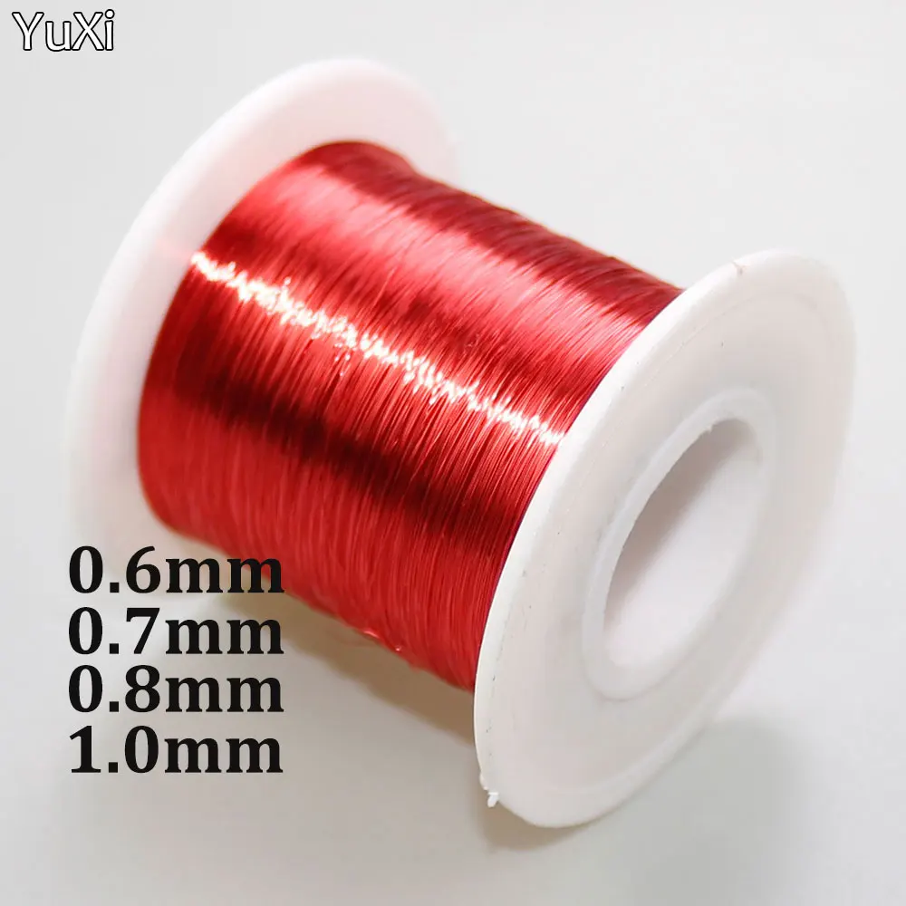 Red Magnet Wire 0.5 0.6 0.7 0.8 1.0 mm New Polyurethane Enameled Wire Enameled Copper Wire 2uew Magnetic Coil Winding 1 merter