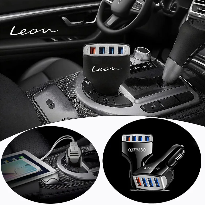 

Multi-functional USB Type C 35W Fast PD 4 In1 Electric Adapter Car Charger For Seat Leon Ibiza Sport Cupra Alhambra Ateca Altea