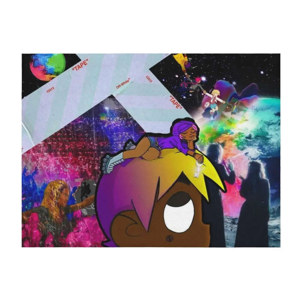 

night life Throw Blanket Blankets Sofas Of Decoration Giant Sofa Multi-Purpose Travel Blankets