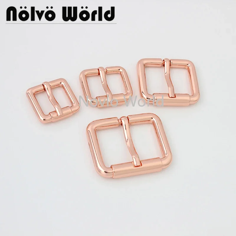 10-50 pcs 5 colors Rose gold 16mm 20mm 25mm 32mm turnbuckle alloy square pin buckle bags,rose gold belts buckles