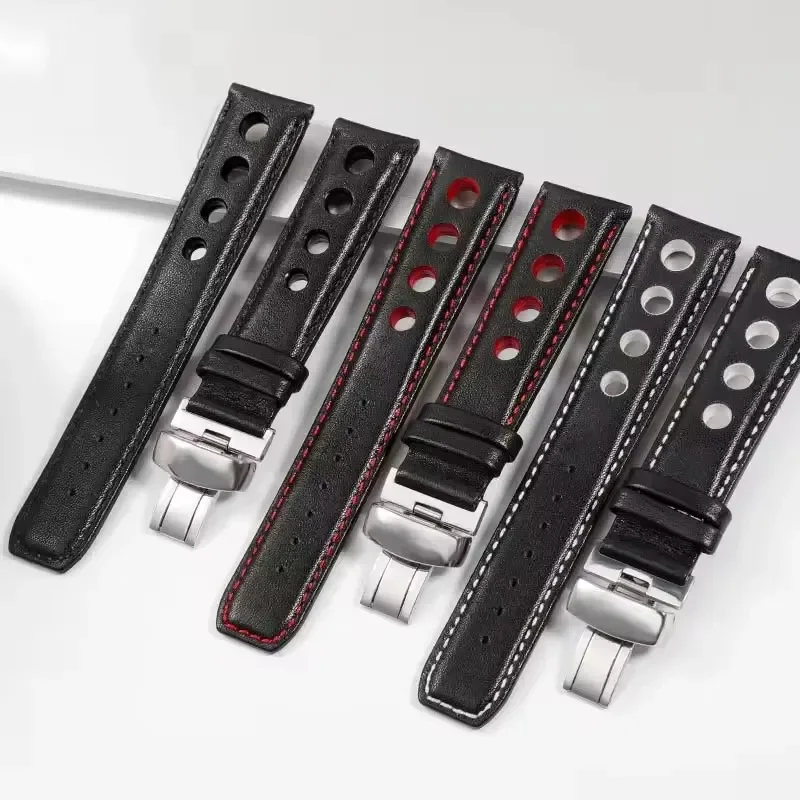 Genuine Leather Watch Bracelet For tissot 1853 Sports Watchband Racing PRS516 T91 1853 Top layer cowhide 20mm For chopin strap