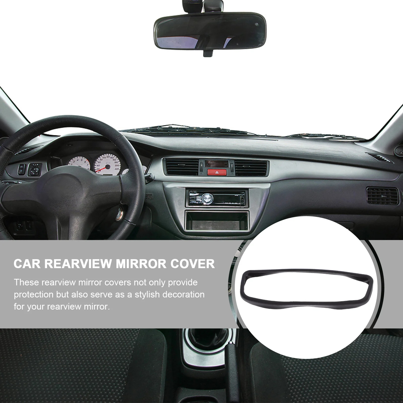 

Silicone Rearview Mirror Protector Car Rearview Mirror Cover Stylish Decoration No Burrs Lightweight Easy Storage