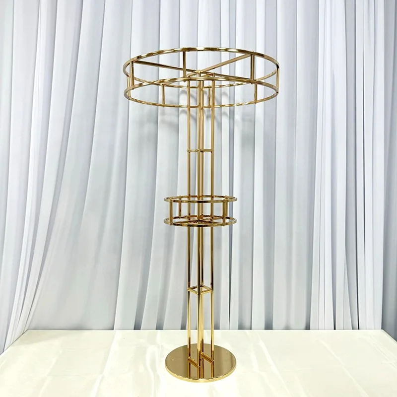 

120CM Wedding Road Flower Rack Double-layer Single-layer Wedding Main Table Center Flower Rack Outdoor Wedding Decoration