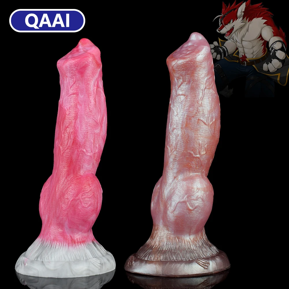 QAAI Animal Horse Dildo With Suction Cup Female Masturbator Anal Plug Vagina Massage Prostate Massager Adult Sex Toys 18+