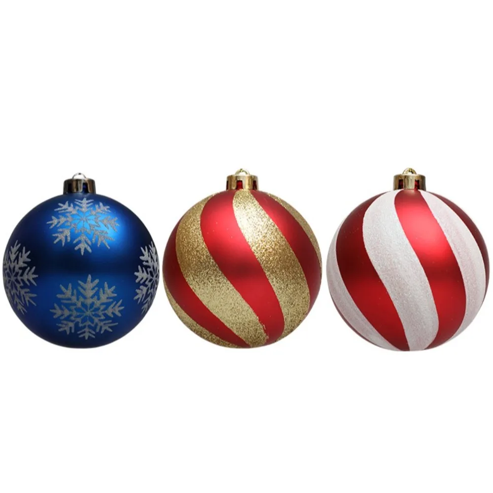 3/2/1 Uds bolas de calabaza adorno para árbol de Navidad artesanías de plástico DIY cajas de regalos de Navidad pintadas colgante adorno colgante
