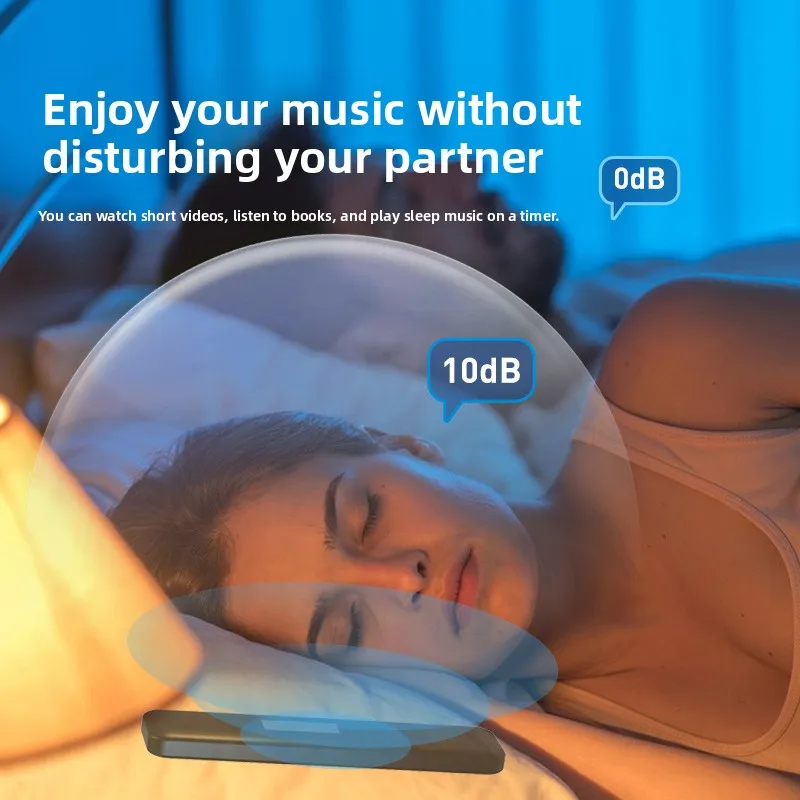 Bone Conduction Sleep Audio Under Pillow Speaker Pillow Sleeping Smart Small Audio Resonance Wireless Speaker Bluetooth Headset
