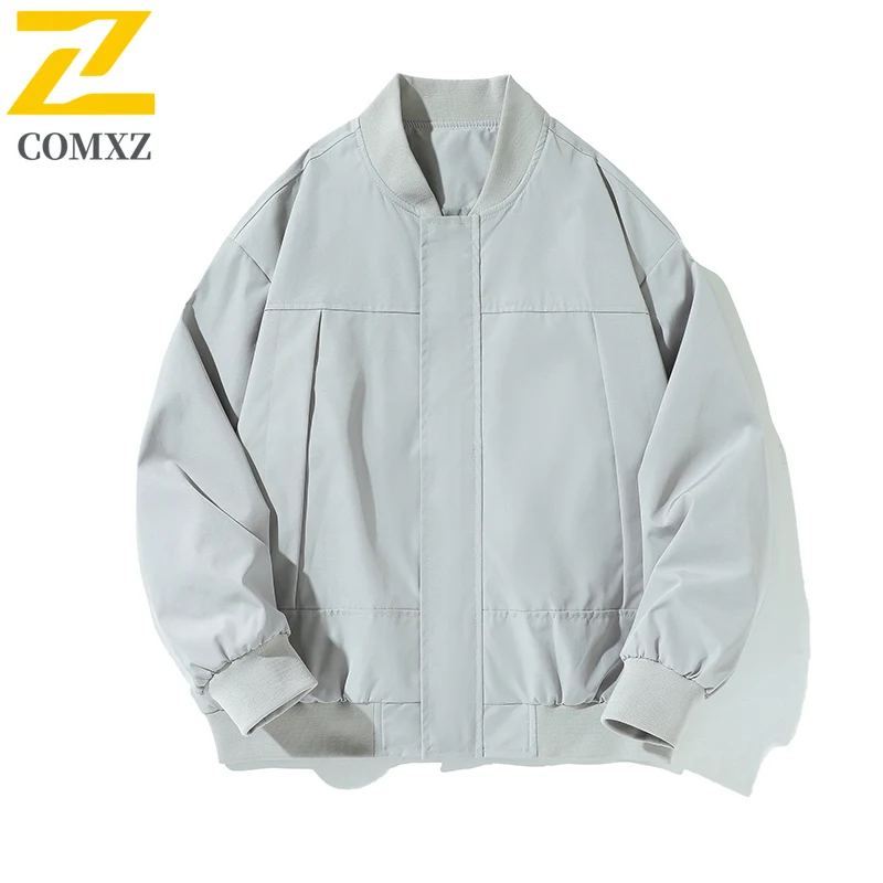 

Japanese Hip-hop Baseball Jacket Men's Autumn 2025 New Trendy Casual Solid Color Windproof Coat Street Oversized Flight Jacket