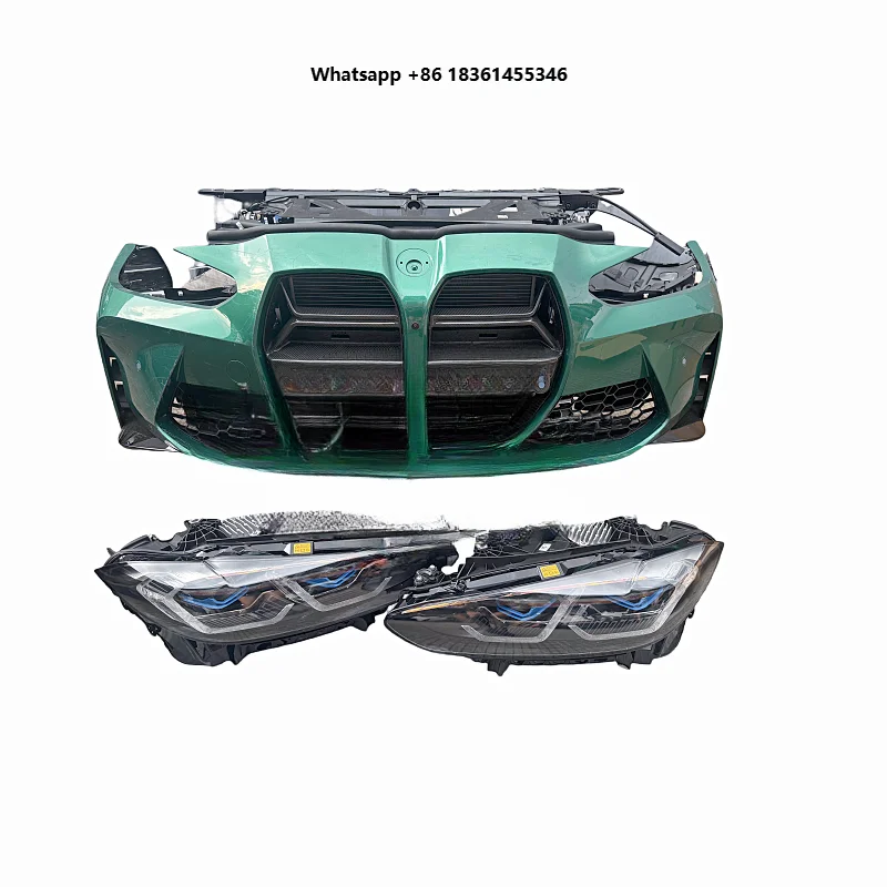 

For M3 M4 Front Bumper and Carbon Fiber Grille Body Kit Original Headlight Second-Hand Plastic Made