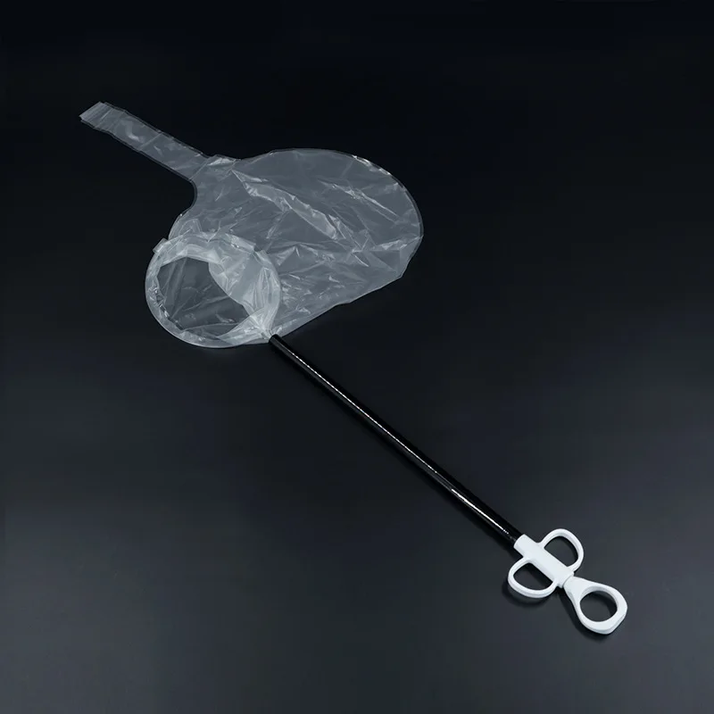 TPU Scope Retrieval Pouch with Rod Disposable Transparent Collection Bag for Industrial Endoscope Pipe Inspection Sample Catch