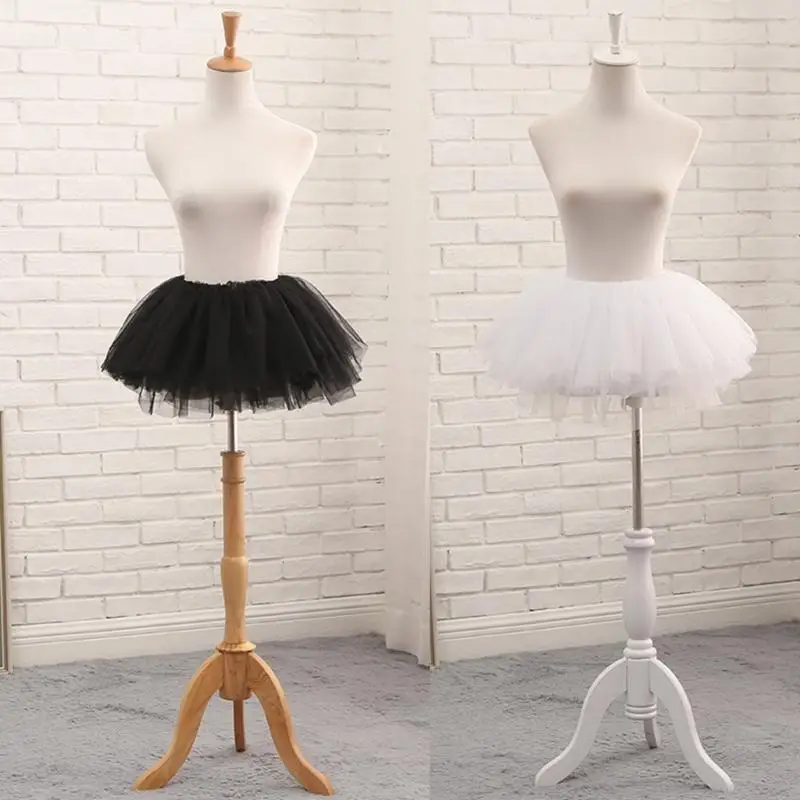 P8db mini saia tule feminina 1950s vintage ballet dança cor sólida camadas plissado saias skatista para festa