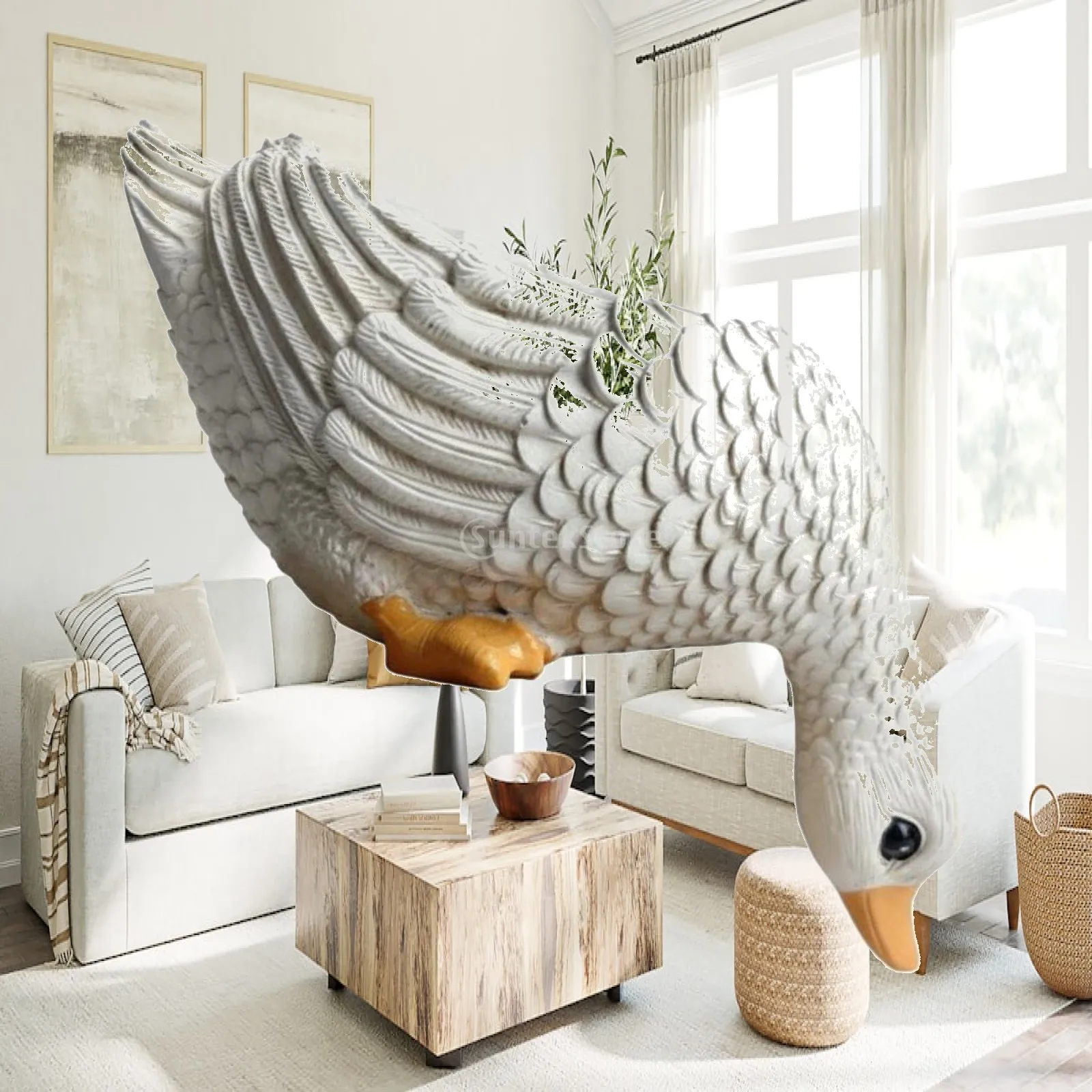 Creative Outdoor Sculpture Resin Duck Planter Decorative Flowerpot Garden Accessories for Home Decoration